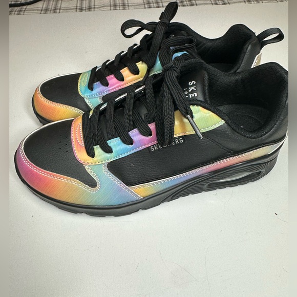 Skechers Street UNO Opalescent Colorful Ombré Overlay Upper MemoryFoam Sneaker 8 - Picture 5 of 16